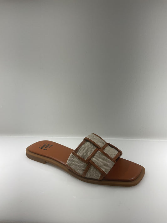 Bibi Lou Sandal Cuero Beige / Black and white